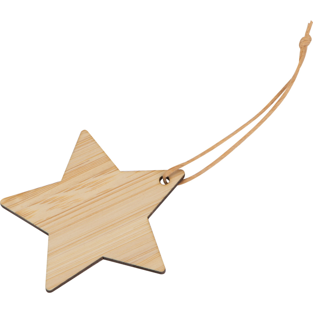 Logotrade corporate gift image of: Bamboo star pendant FOGGIA