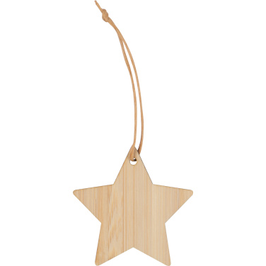 Logotrade promotional items photo of: Bamboo star pendant FOGGIA