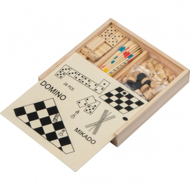 Logotrade promotional gift image of: Wooden game collection RIGA