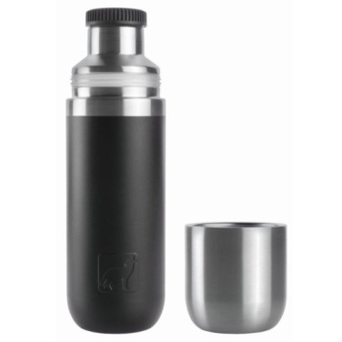 Logo trade corporate gift photo of: Vacuum bottle DINARA Schwarzwolf