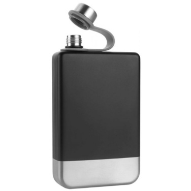 Logo trade promotional giveaways picture of: Hip flask set TAHAT Schwarzwolf