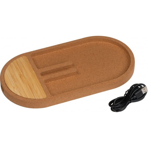 Logo trade promotional gift photo of: Desk organiser with charging station LANCASTER