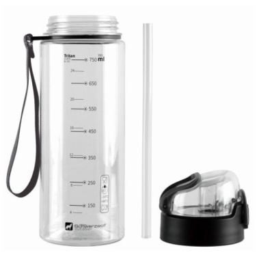 Logo trade corporate gifts picture of: Drinking bottle SEYHAN 900 ml Schwarzwolf