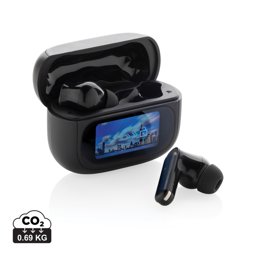 Logotrade promotional giveaways photo of: Airtune RCS recycled plastic ANC earbuds with touch screen