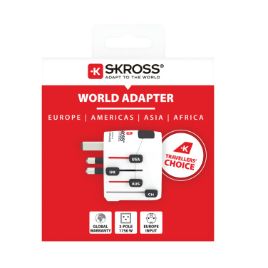Logo trade advertising product photo of: SKROSS Pro 3-Pole World Travel Adapter