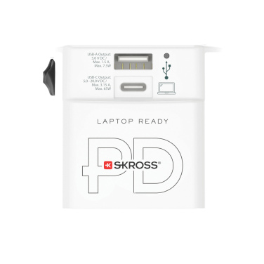 Logo trade business gift photo of: SKROSS World Travel Adapter MUV 65W PD with USB C Cable