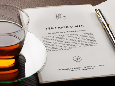 Logo trade promotional merchandise picture of: Recycled Tea Notebook 209734000