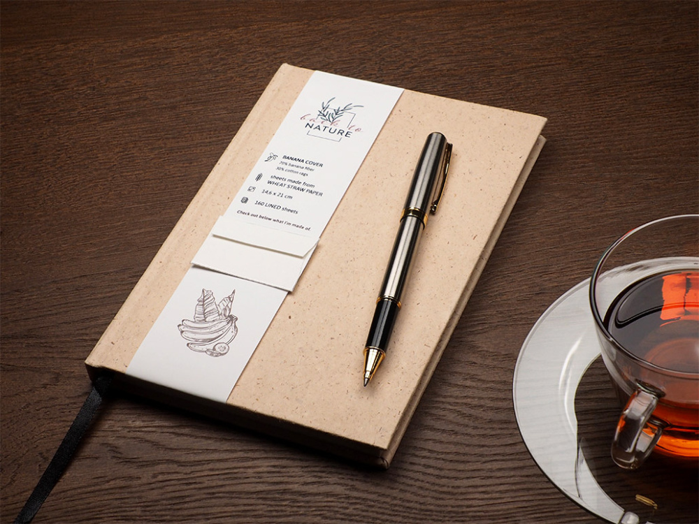 Logotrade advertising product image of: Recycled Banana Notebook 209734200