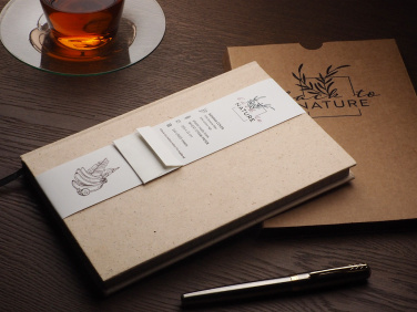 Logo trade promotional items image of: Recycled Banana Notebook 209734200