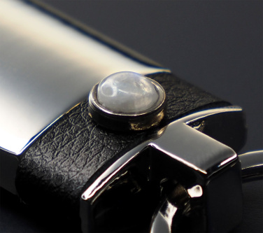 Logo trade promotional gift photo of: Moonstone Keyring 1295095