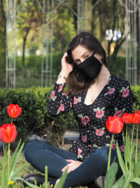 Logotrade corporate gift image of: MARS PRO cotton mask (size M) with pocket and HEPA filter 1380165