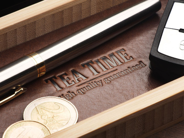 Logo trade promotional items image of: Wooden desk organiser 1852292