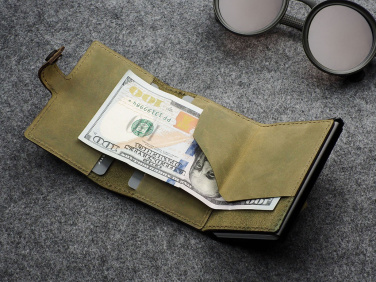 Logo trade promotional merchandise photo of: RFID wallet - Hunter Leather 2109284