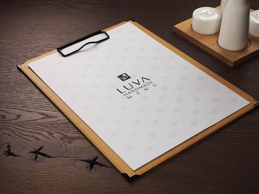 Logo trade corporate gifts image of: Clipboard menu 1028280