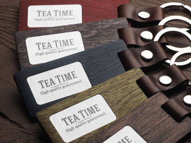 Logo trade promotional gifts picture of: Wooden keyring 1853121