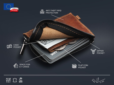 Logo trade promotional merchandise image of: Wallet 1935310