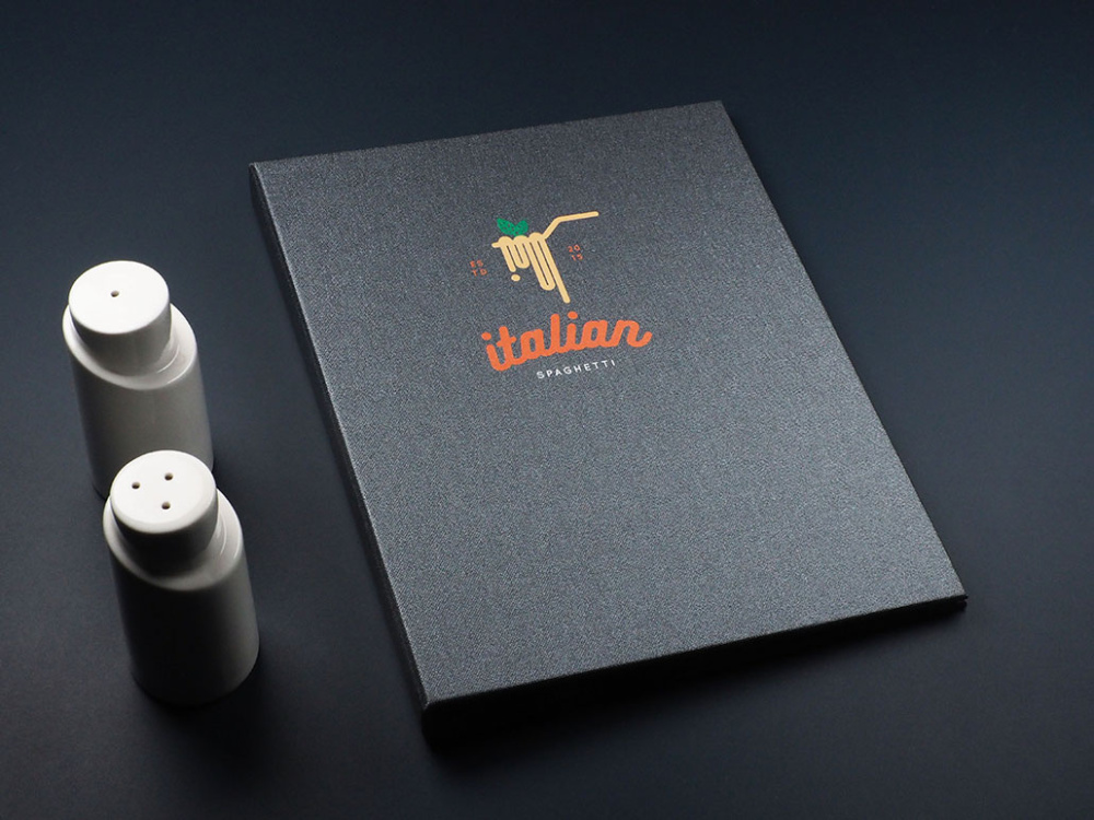 Logo trade business gifts image of: Menu cover 1952280