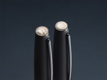 Logotrade promotional item picture of: Striped Flint Pen set 1284036