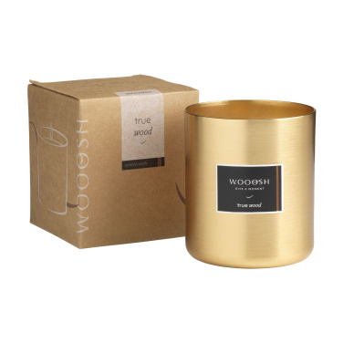 Logo trade corporate gifts image of: Wooosh Scented Candle True Wood X-Mas