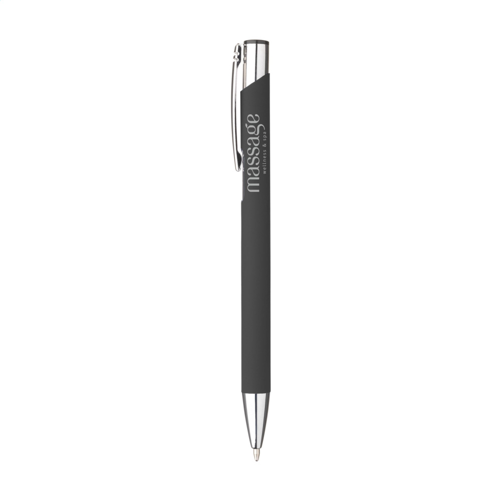 Logo trade promotional gift photo of: Ebony Soft Touch pen