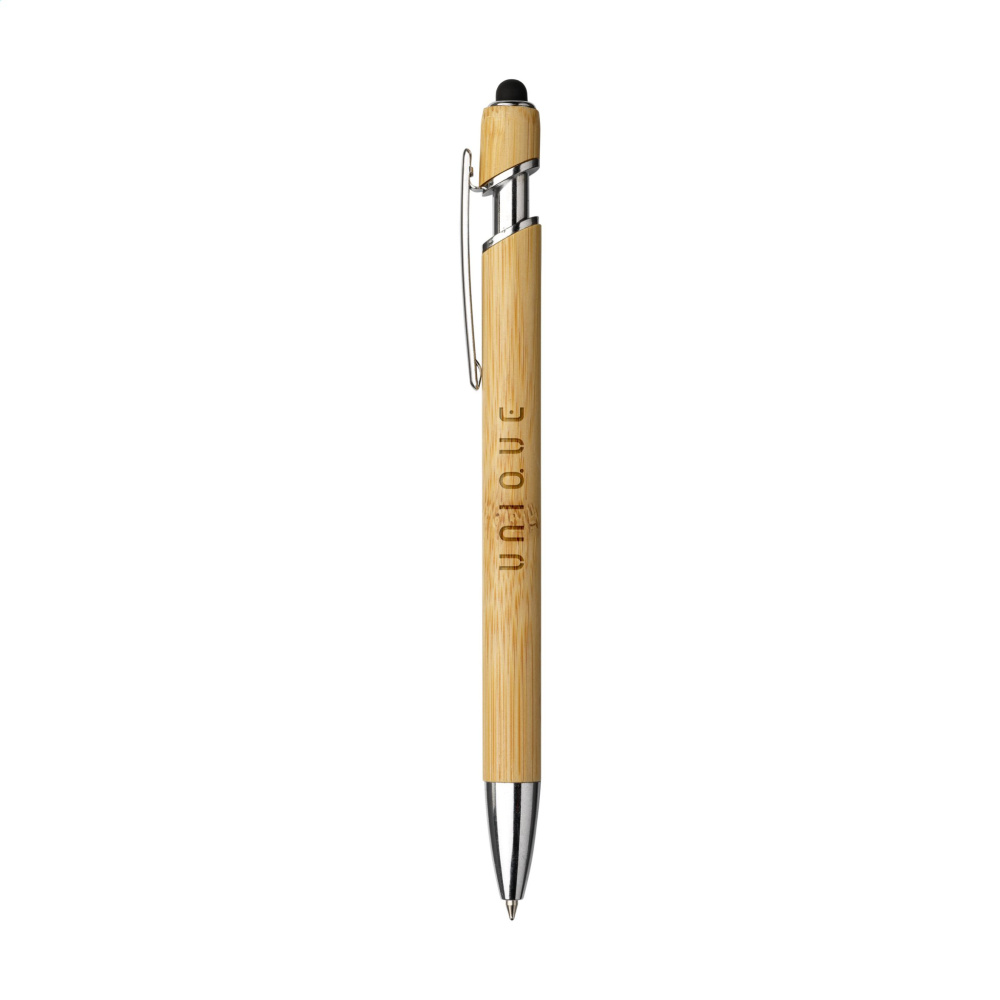 Logo trade promotional giveaways picture of: Luca Touch Bamboo stylus pen