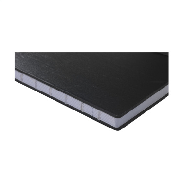 Logotrade promotional product picture of: Bamboo Journal Naked Spine Paper Notebook Black A5