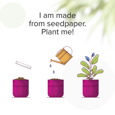 Logo trade promotional merchandise picture of: Seed Paper Bookmark