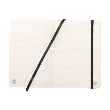 Logo trade promotional products picture of: Monti Recycled Leather - Paper Notebook A5