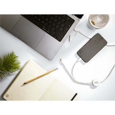 Logo trade promotional gifts picture of: Monti Recycled Leather - Paper Notebook A5