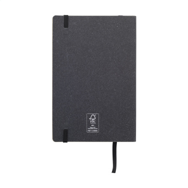 Logo trade promotional products image of: Monti Recycled Leather - Paper Notebook A5