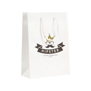 Logo trade corporate gifts image of: Leaf It Bag recycled with straw fibres (180 g/m²) M
