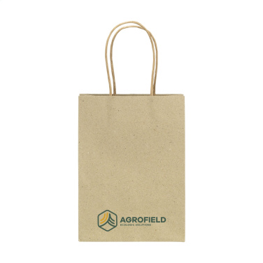Logotrade promotional gift picture of: Leaf It Bag recycled grass paper (120 g/m²) S