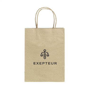 Logo trade corporate gift photo of: Leaf It Bag recycled grass paper (120 g/m²) M