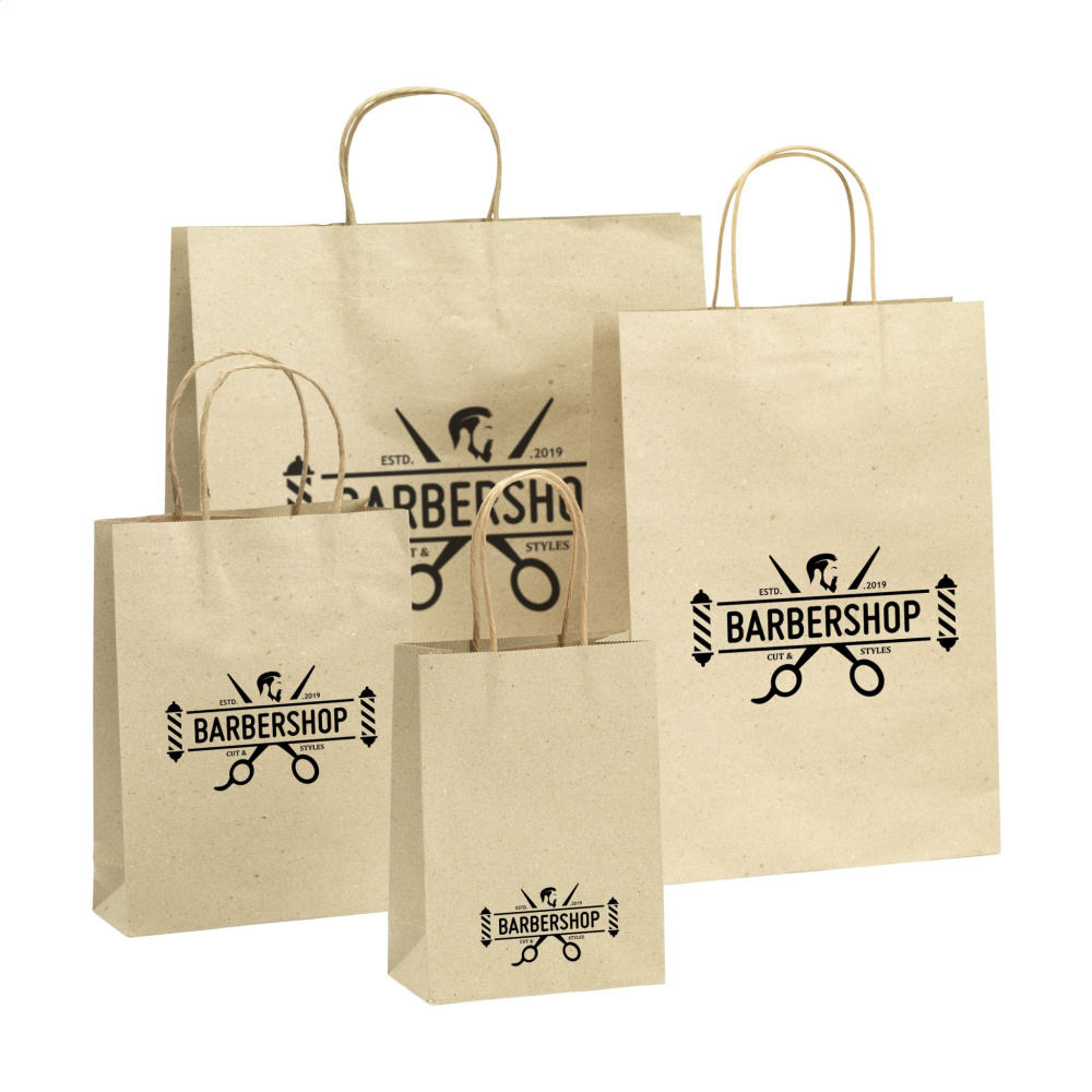 Logotrade promotional giveaway image of: Leaf It Bag recycled grass paper (120 g/m²) XL
