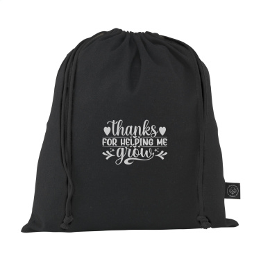 Logo trade promotional merchandise photo of: Gift Pouch GRS Recycled Cotton (150 g/m²) M