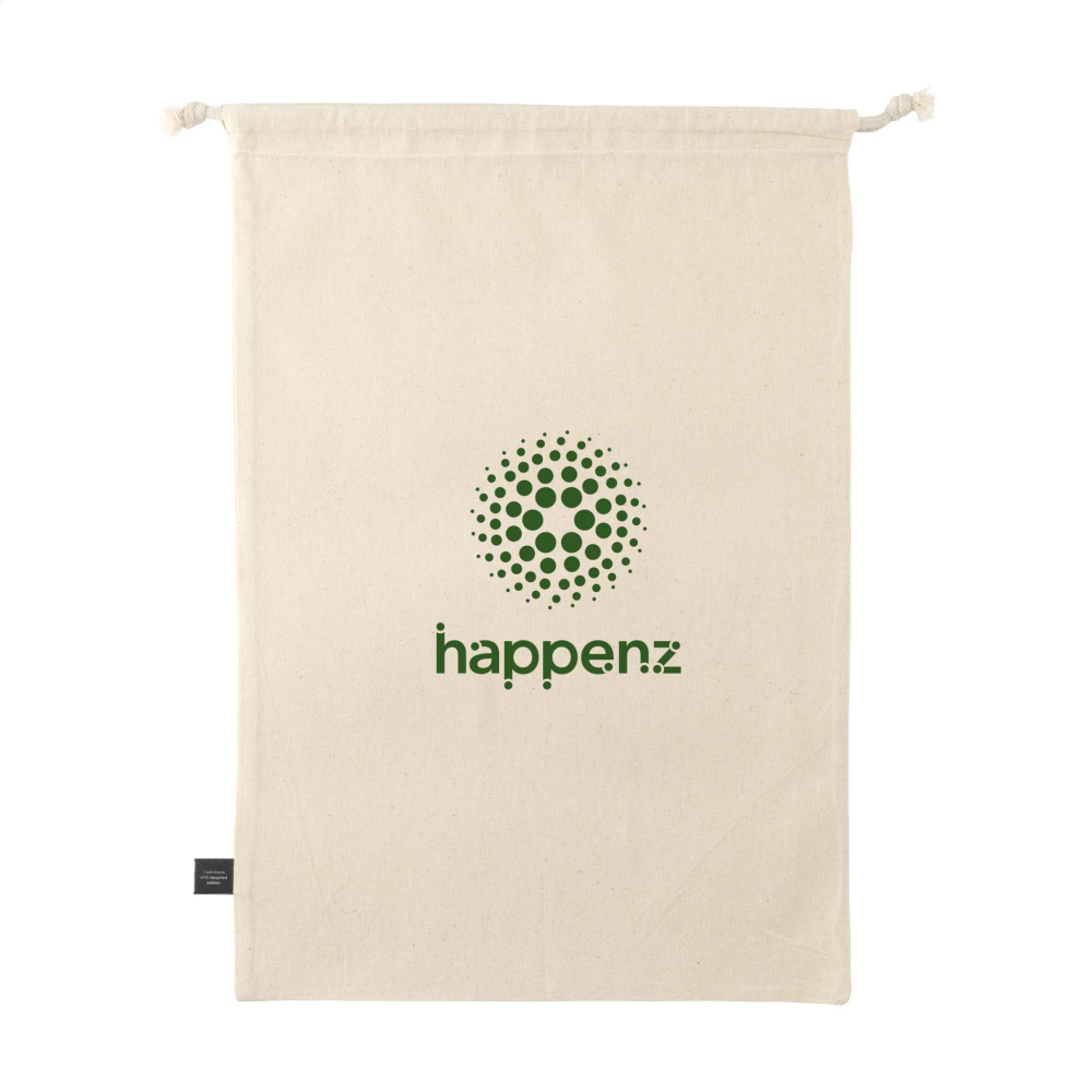 Logo trade promotional items image of: Gift Pouch Natural GRS Recycled Cotton (150 g/m²) L