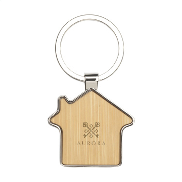 Logo trade corporate gift photo of: Casa bamboo keyring