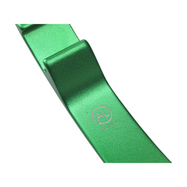 Logo trade promotional merchandise photo of: Alu Opener GRS Recycled keyring