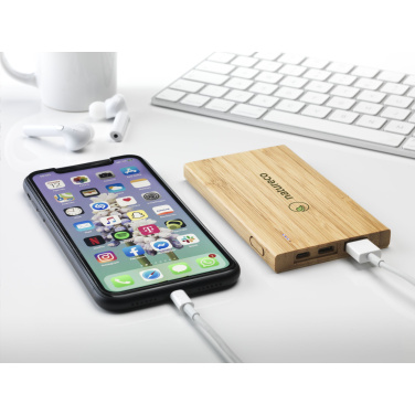 Logotrade business gift image of: Bamboo 4000 Powerbank external charger