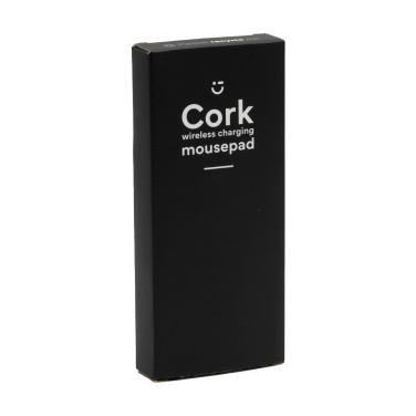 Logo trade promotional merchandise picture of: Cork Wireless Charging Mousepad