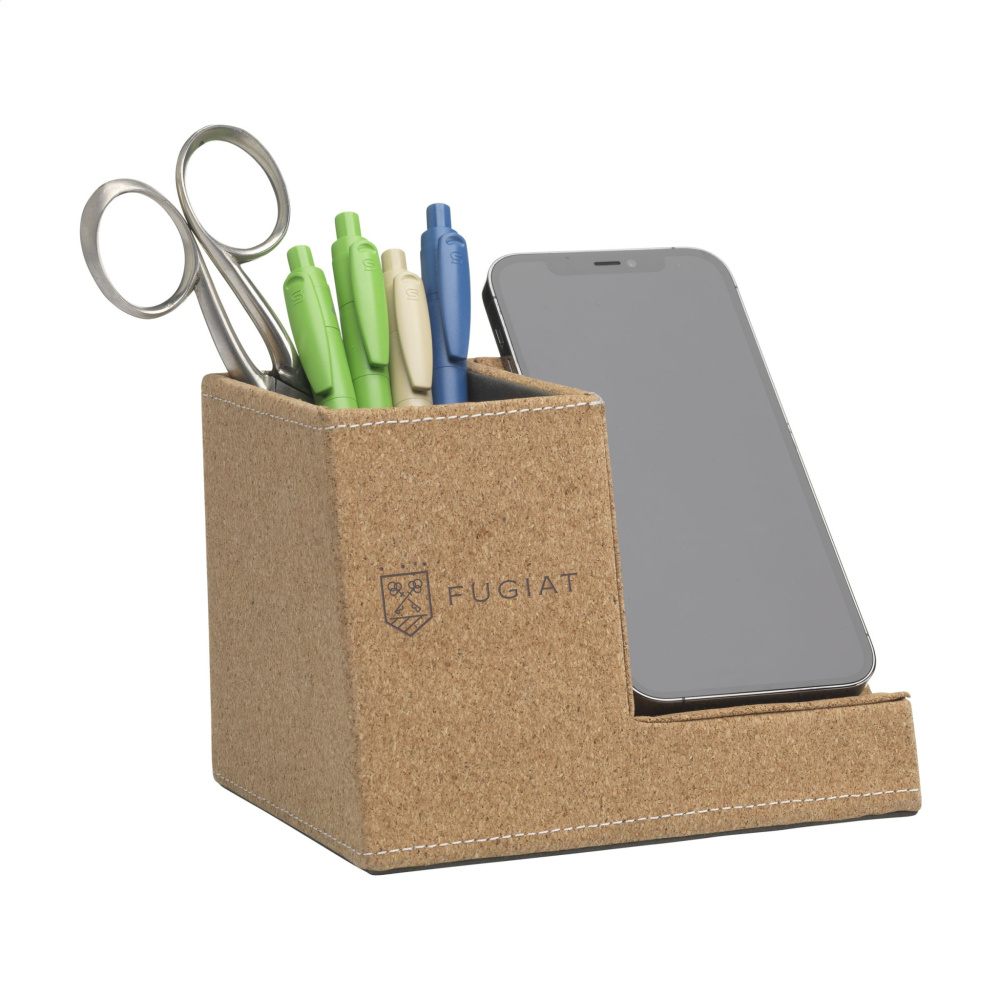 Logotrade advertising product image of: Ecork Pen Holder Wireless Charger