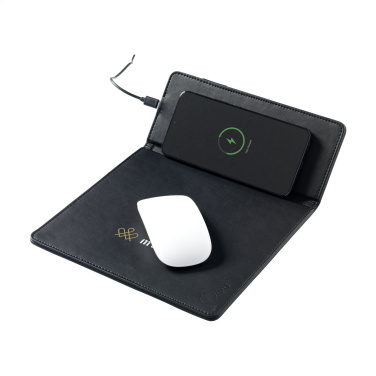 Logotrade corporate gift image of: RCS Recycled Wireless Charging Mousepad