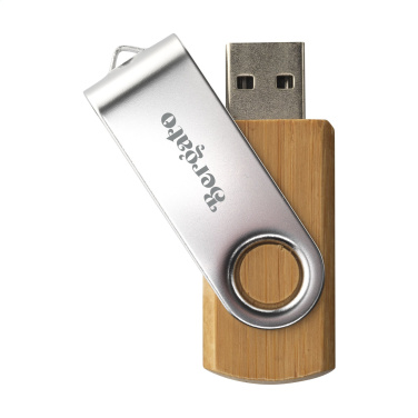 Logotrade business gifts photo of: USB Twist Bamboo 8 GB