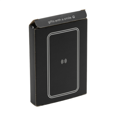 Logo trade corporate gifts picture of: Boru Bamboo RCS Recycled ABS Powerbank Wireless Charger