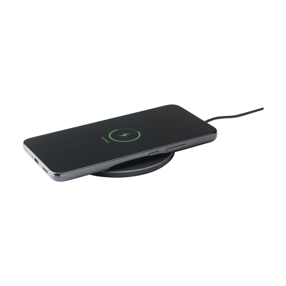 Logo trade promotional merchandise picture of: Tecco GRS Recycled Alu 15W Wireless Charger