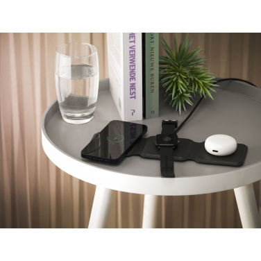 Logo trade promotional item photo of: TriCharge RCS  Recycled PU Wireless Charger