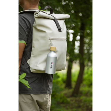 Logotrade promotional merchandise image of: AluBamboo GRS Recycled Alu 500 ml water bottle