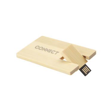 Logo trade advertising products picture of: CreditCard USB Bamboo 16 GB