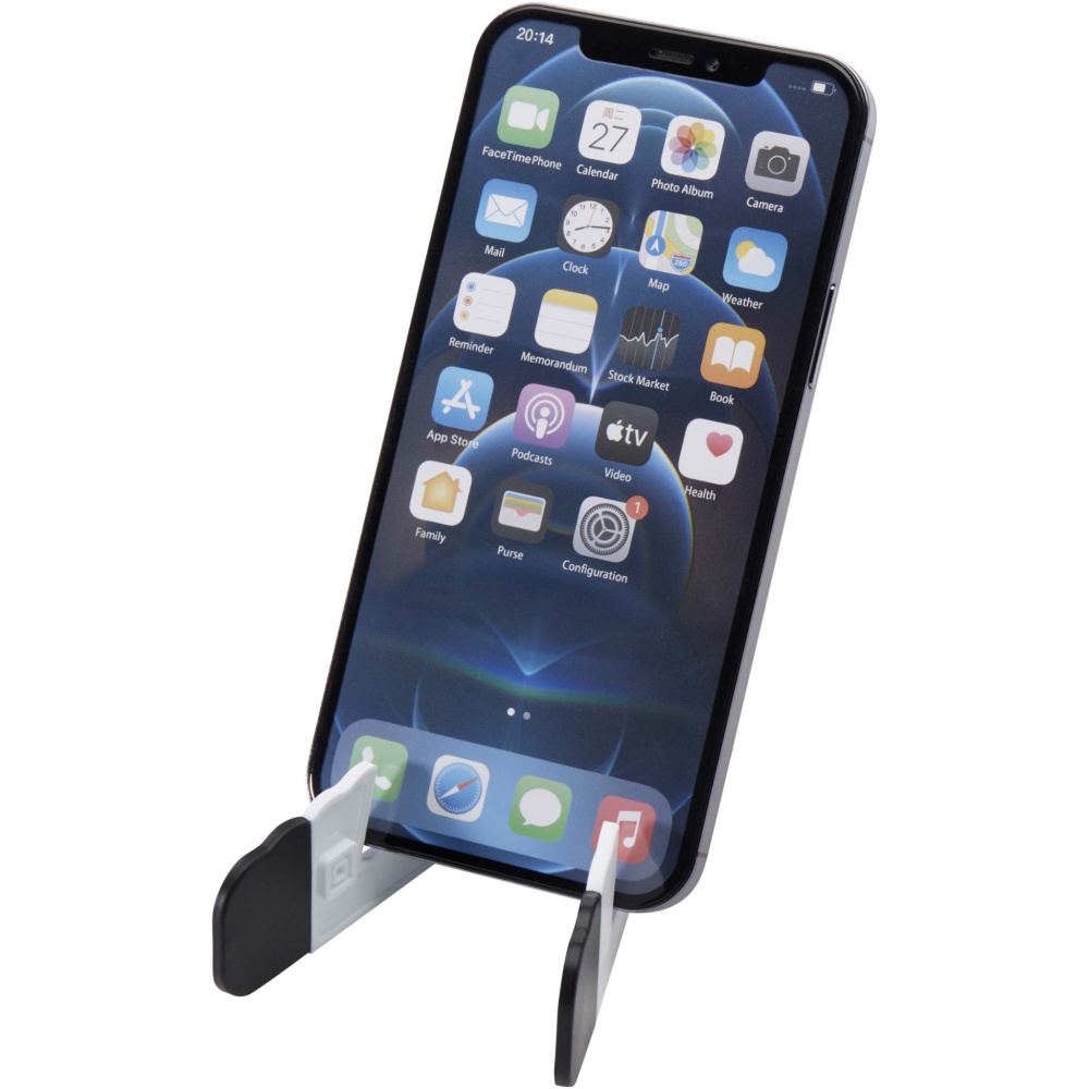 Logo trade corporate gift photo of: Buna recycled plastic foldable tablet and phone stand