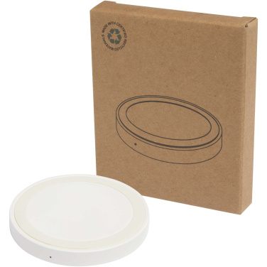 Logo trade promotional items image of: Freal 15W recycled plastic wireless charging pad